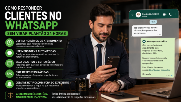 Como responder clientes no WhatsApp sem virar plantão 24 horas