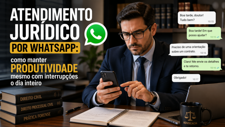 Atendimento jurídico por WhatsApp: como manter produtividade mesmo com interrupções o dia inteiro