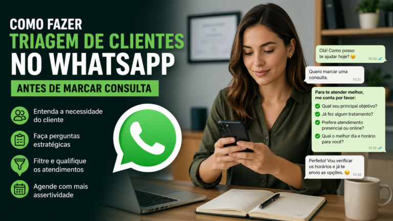 Como fazer triagem de clientes no WhatsApp antes de marcar consulta