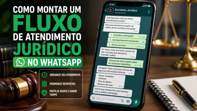Como montar um fluxo de atendimento jurídico no WhatsApp sem depender da memória