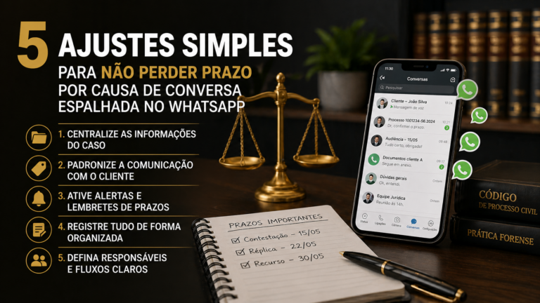 5 ajustes simples para não perder prazo por causa de conversa espalhada no WhatsApp