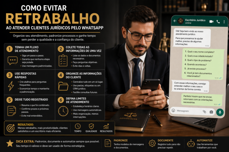 Como evitar retrabalho ao atender clientes jurídicos pelo WhatsApp