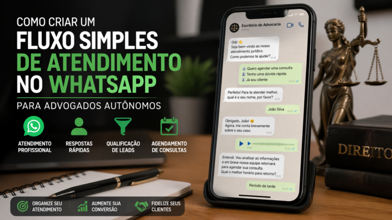 Como criar um fluxo simples de atendimento no WhatsApp para advogados autônomos