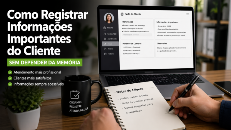 Como registrar informações importantes do cliente sem depender da memória