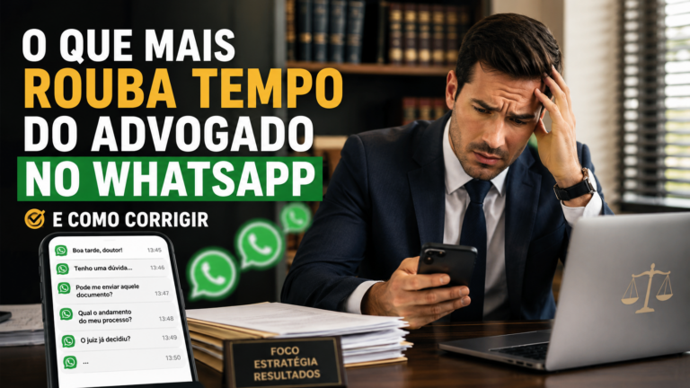 O que mais rouba tempo do advogado no WhatsApp e como corrigir