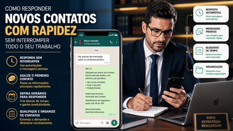 Como responder novos contatos com rapidez sem interromper todo o seu trabalho