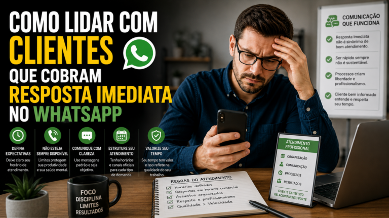 Como lidar com clientes que cobram resposta imediata no WhatsApp