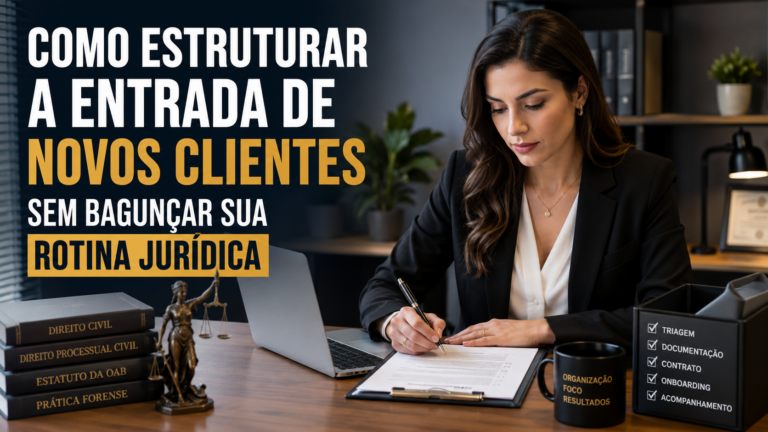 Como estruturar a entrada de novos clientes sem bagunçar sua rotina jurídica