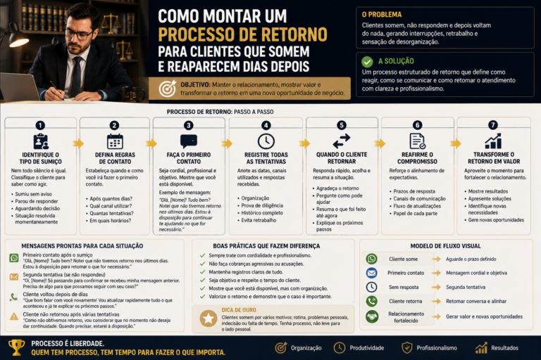 Como montar um processo de retorno para clientes que somem e reaparecem dias depois