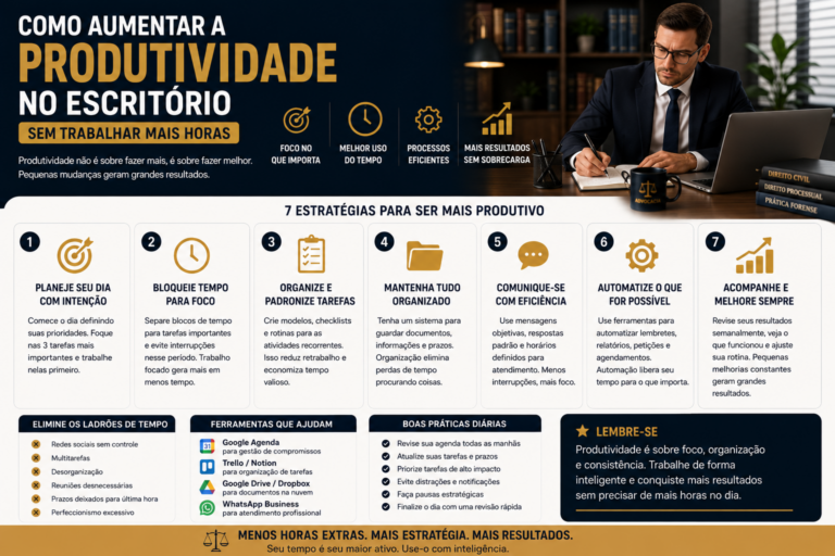 Como aumentar a produtividade no escritório sem trabalhar mais horas