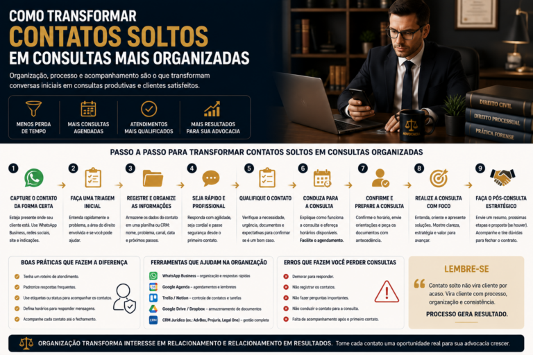 Como transformar contatos soltos em consultas mais organizadas