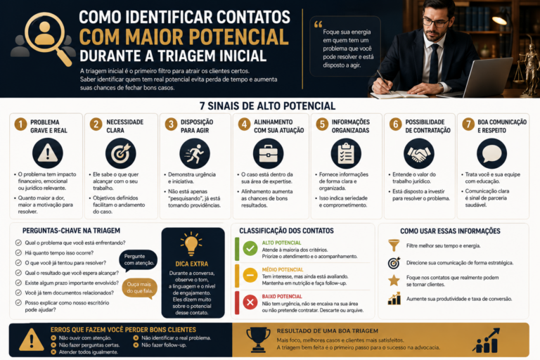 Como identificar contatos com maior potencial durante a triagem inicial