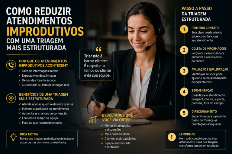Como reduzir atendimentos improdutivos com uma triagem mais estruturada