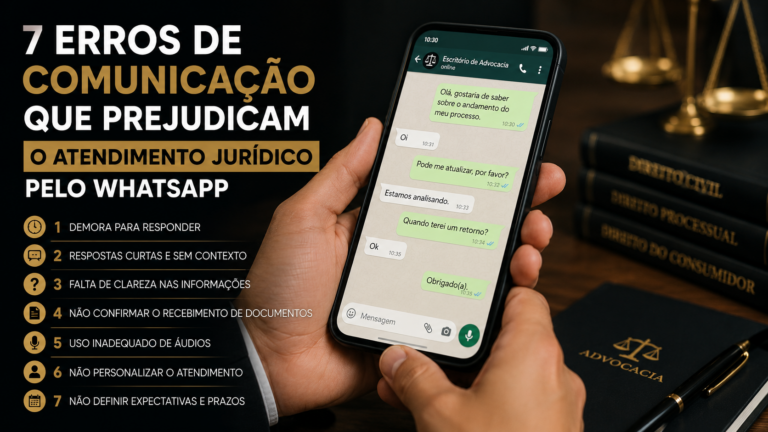 7 erros de comunicação que prejudicam o atendimento jurídico pelo WhatsApp