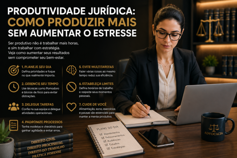 Produtividade jurídica: como produzir mais sem aumentar o estresse