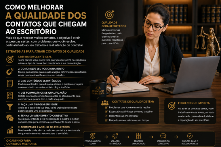 Como melhorar a qualidade dos contatos que chegam ao escritório