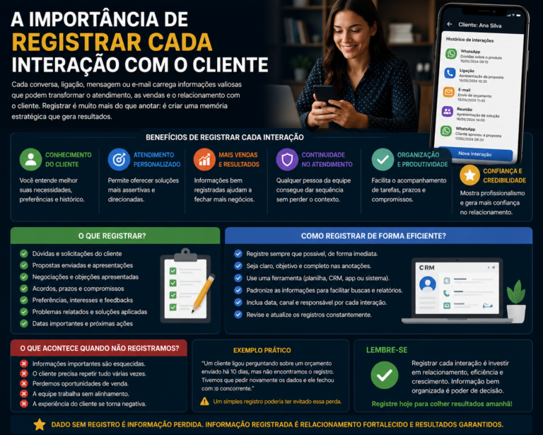 A importância de registrar cada interação com o cliente