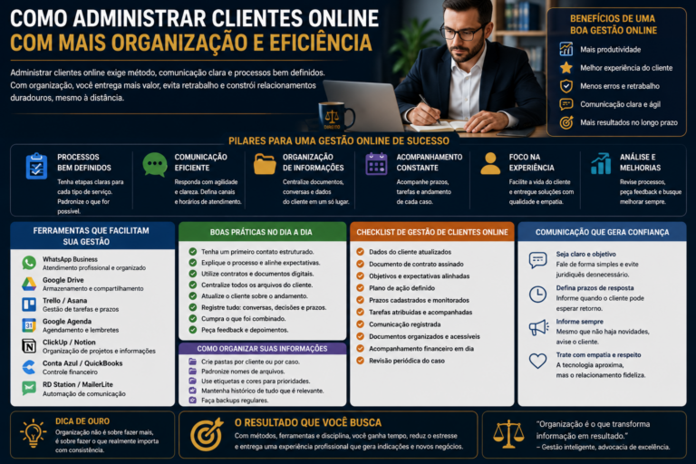 Como administrar clientes online com mais organização e eficiência