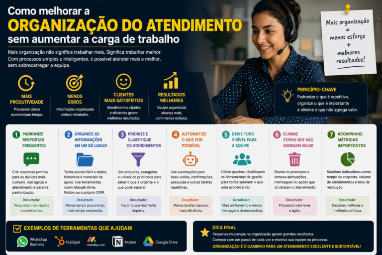 Como melhorar a organização do atendimento sem aumentar a carga de trabalho