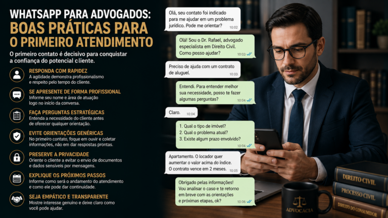 WhatsApp para advogados: boas práticas para o primeiro atendimento