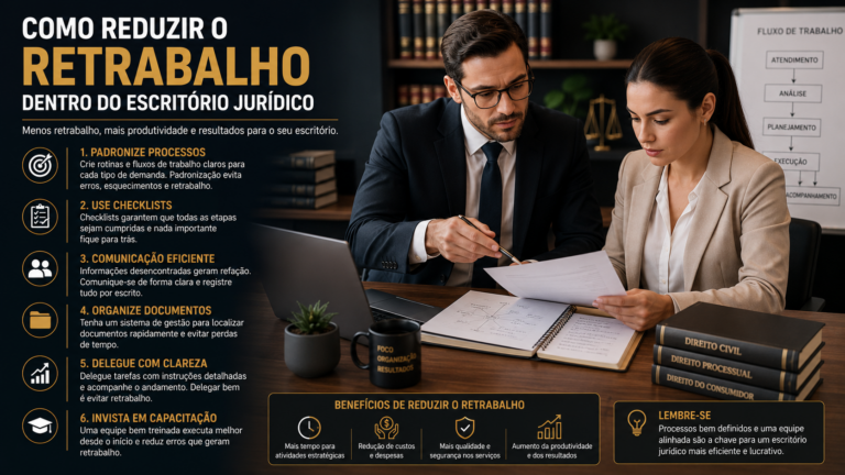 Como reduzir o retrabalho dentro do escritório jurídico