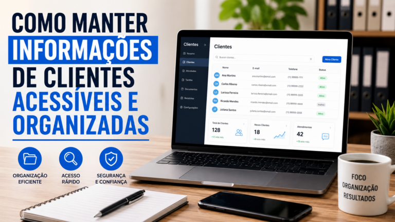 Como manter informações de clientes acessíveis e organizadas