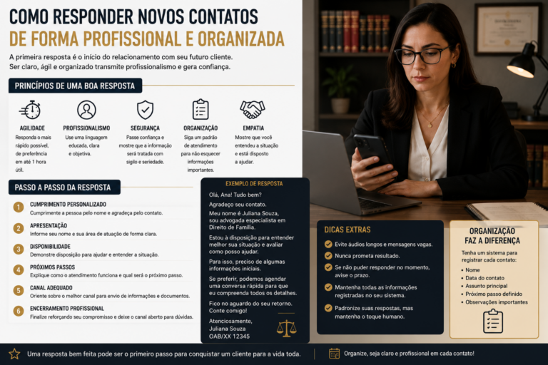 Como responder novos contatos de forma profissional e organizada