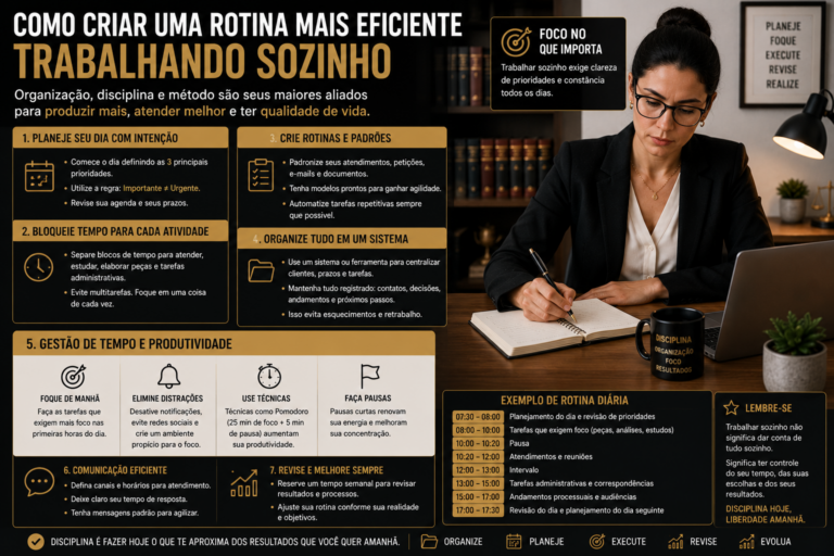Como criar uma rotina mais eficiente trabalhando sozinho