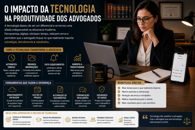 O impacto da tecnologia na produtividade dos advogados