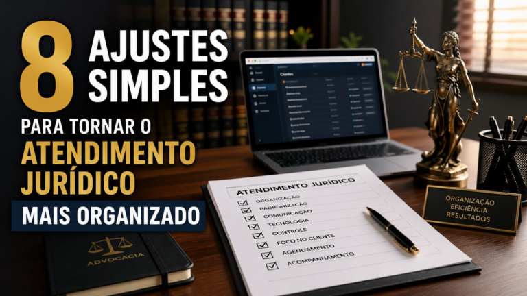 8 ajustes simples para tornar o atendimento jurídico mais organizado