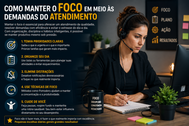 Como manter o foco em meio às demandas do atendimento