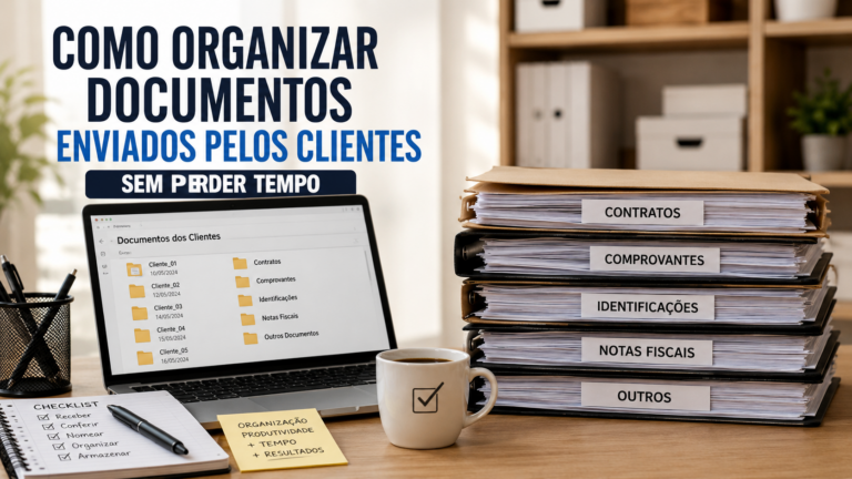 Como organizar documentos enviados pelos clientes sem perder tempo