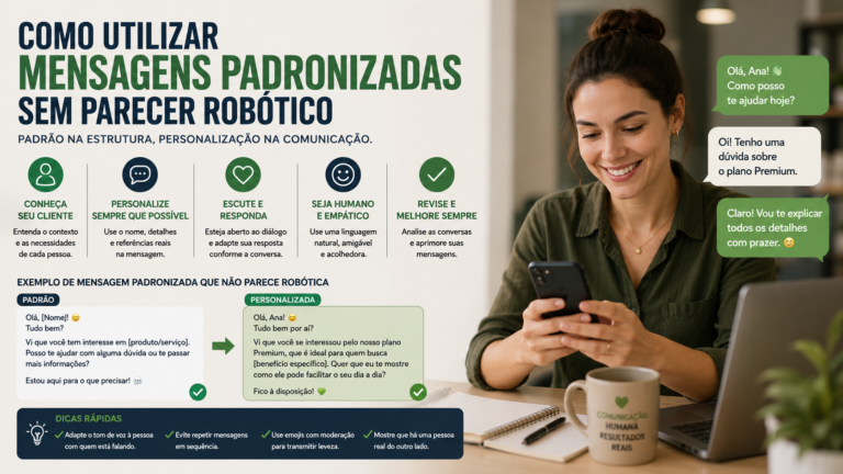 Como utilizar mensagens padronizadas sem parecer robótico