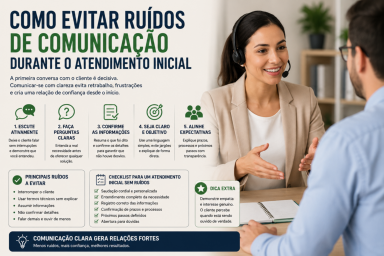 Como evitar ruídos de comunicação durante o atendimento inicial