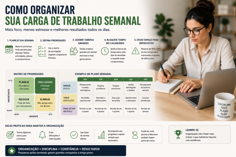 Como organizar sua carga de trabalho semanal