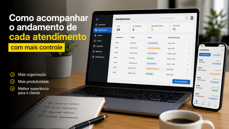 Como acompanhar o andamento de cada atendimento com mais controle