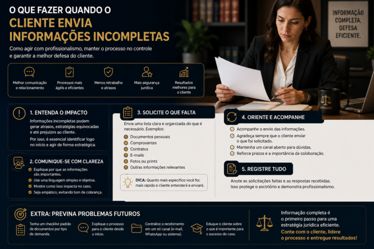 O que fazer quando o cliente envia informações incompletas