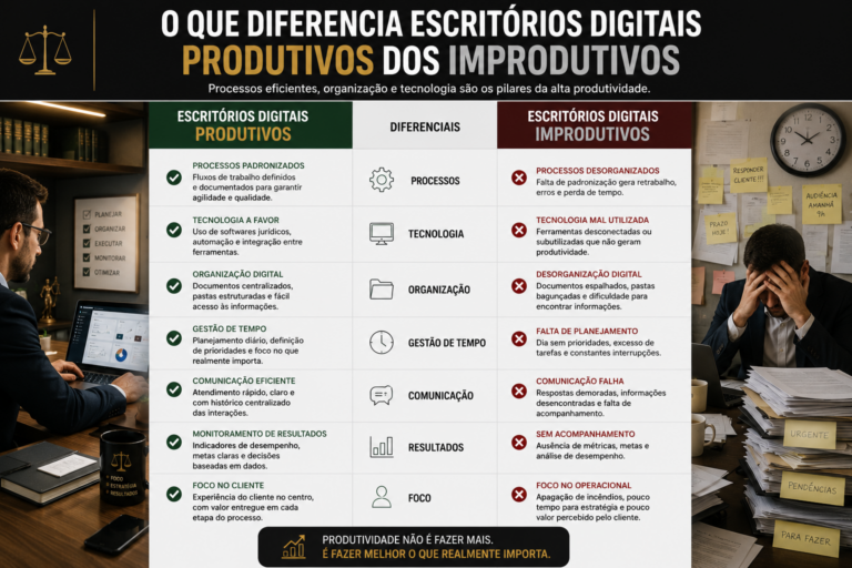 O que diferencia escritórios digitais produtivos dos improdutivos
