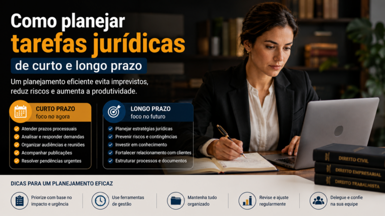 Como planejar tarefas jurídicas de curto e longo prazo