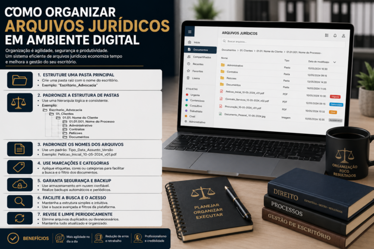 Como organizar arquivos jurídicos em ambiente digital