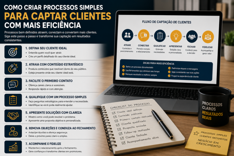 Como criar processos simples para captar clientes com mais eficiência
