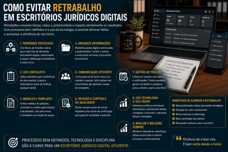 Como evitar retrabalho em escritórios jurídicos digitais