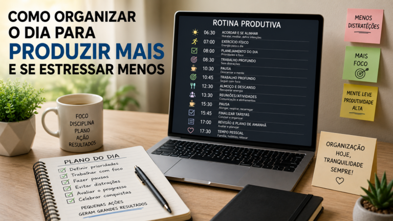 Como organizar o dia para produzir mais e se estressar menos
