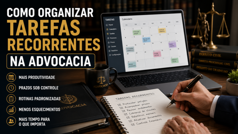 Como organizar tarefas recorrentes na advocacia