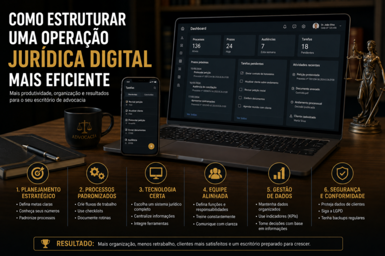 Como estruturar uma operação jurídica digital mais eficiente