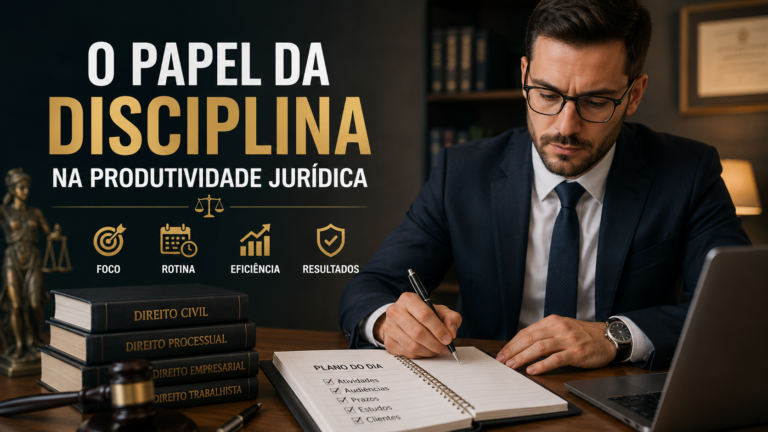 O papel da disciplina na produtividade jurídica