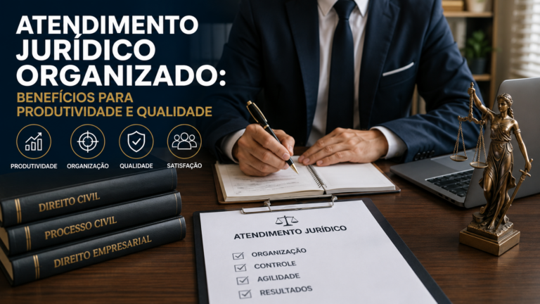 Atendimento jurídico organizado: benefícios para produtividade e qualidade
