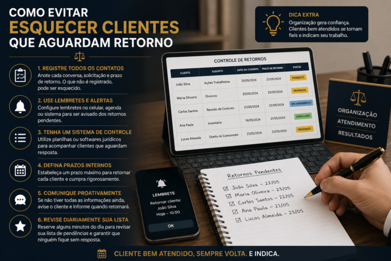 Como evitar esquecer clientes que aguardam retorno