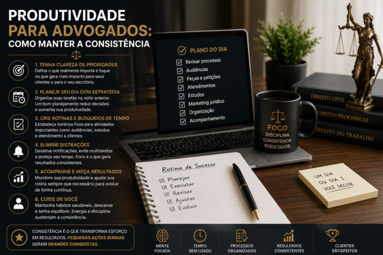 Produtividade para advogados: como manter a consistência