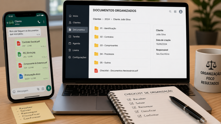 Como organizar documentos recebidos pelo WhatsApp sem gerar confusão